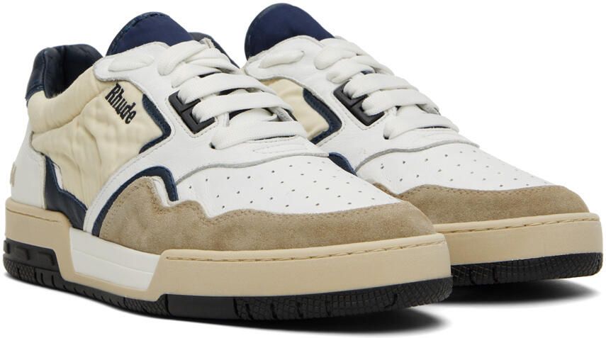 Rhude White & Navy Racing Sneakers - Picture 2
