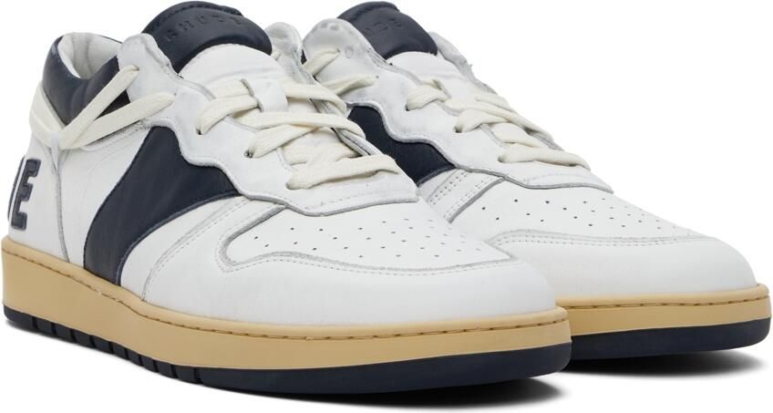 Rhude White & Navy Rhecess Low Sneakers - Picture 2