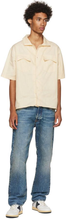 Rhude White & Navy Rhecess Low Sneakers - Picture 4