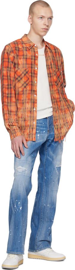 Rhude White & Green Rhecess Low Sneakers - Picture 14