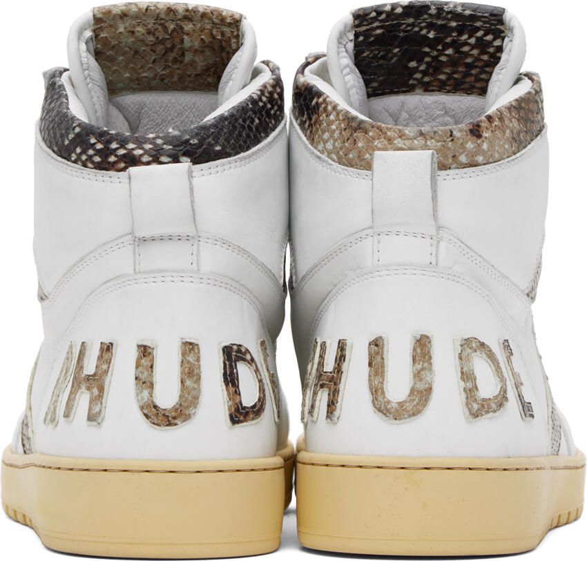 Rhude White Rhecess-Hi Sneakers