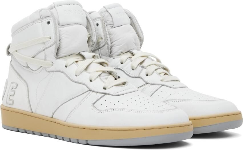 Rhude White Rhecess Hi Sneakers - Picture 2