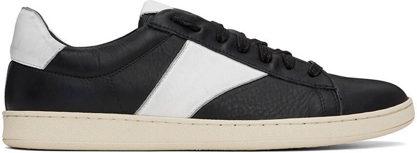 Rhude SSENSE Exclusive Black & White Court Sneakers