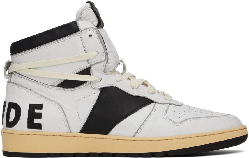 Rhude SSENSE Exclusive White & Black Rhecess Hi Sneakers