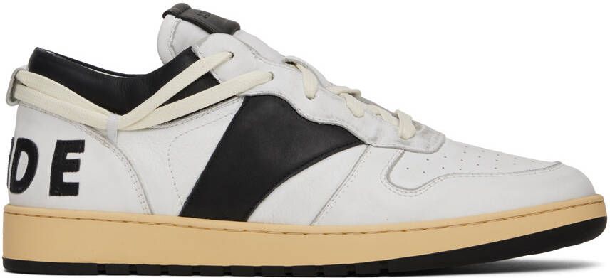 Rhude SSENSE Exclusive White & Black Rhecess Low Sneakers - Picture 8