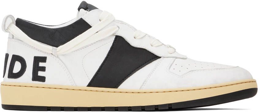Rhude White & Black Rhecess Low Sneakers - Picture 5