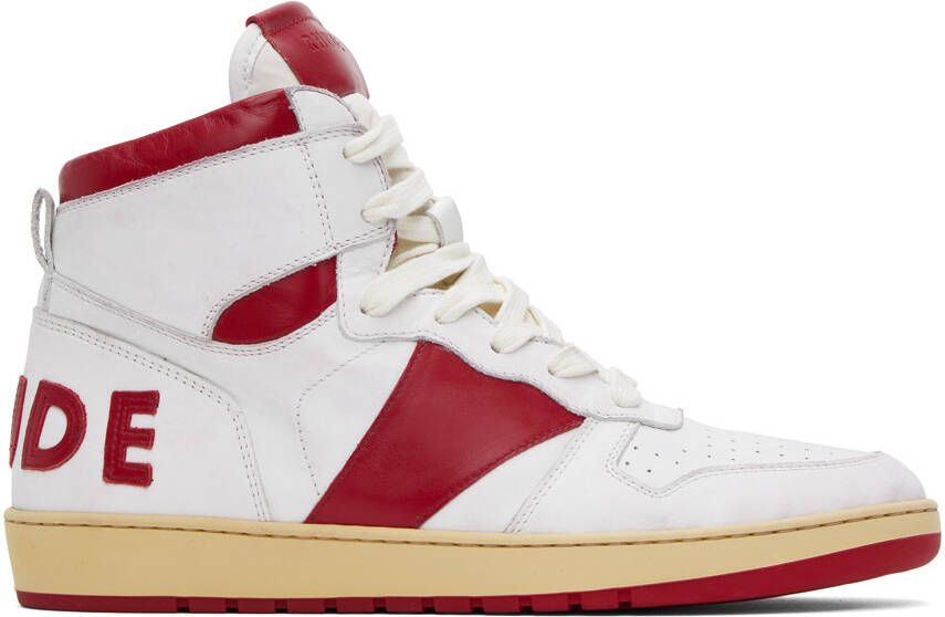 Rhude White & Green Rhecess Low Sneakers - Picture 15