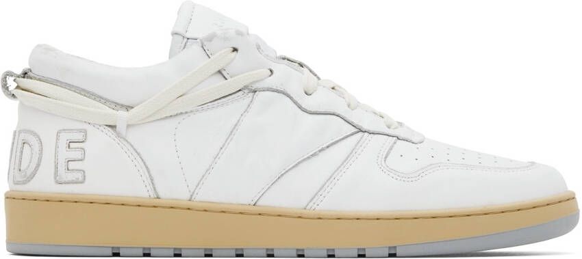 Rhude White Rhecess Low Sneakers - Picture 5