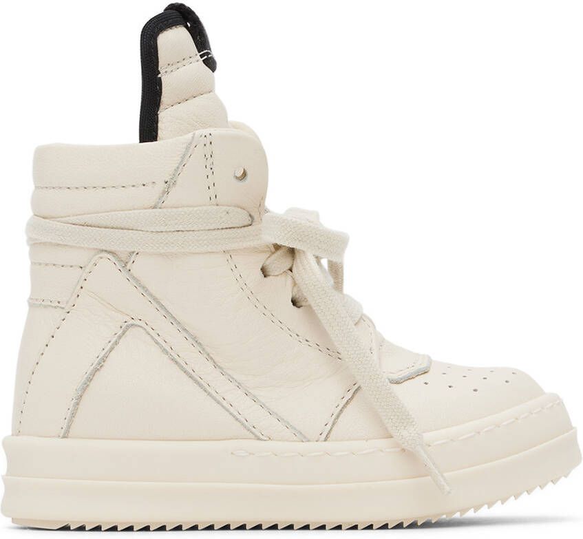Rick Owens Baby Off-White Geobasket Sneakers - Picture 4
