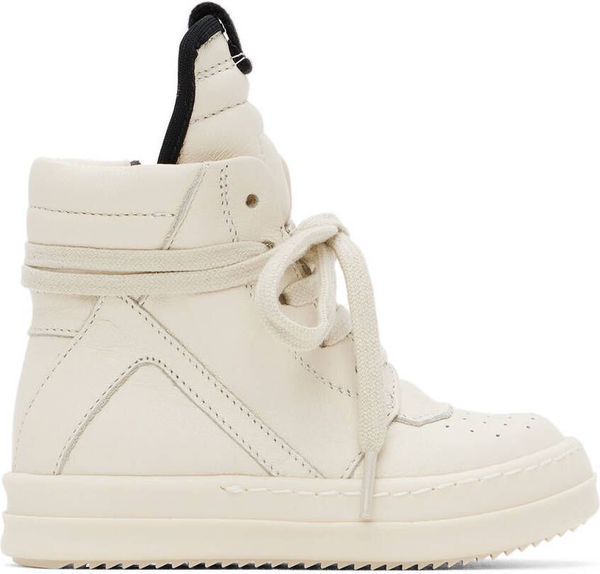 Rick Owens Baby Off-White Geobasket Sneakers - Picture 4