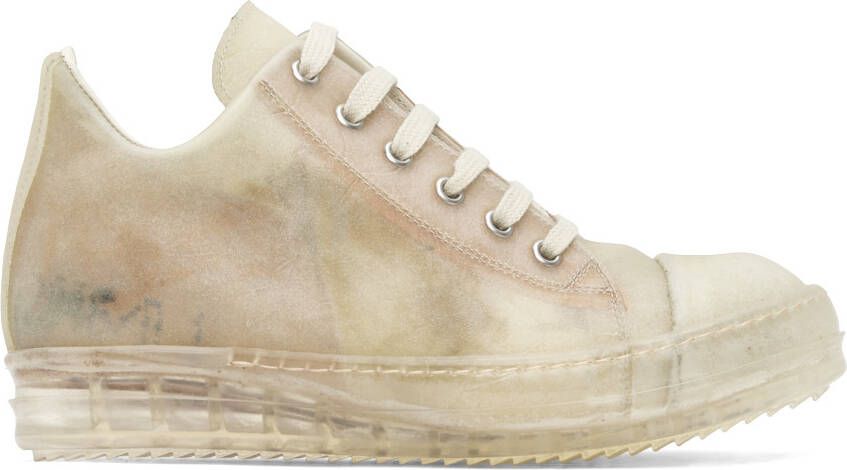 Rick Owens Beige Transparent Sneakers - Picture 5
