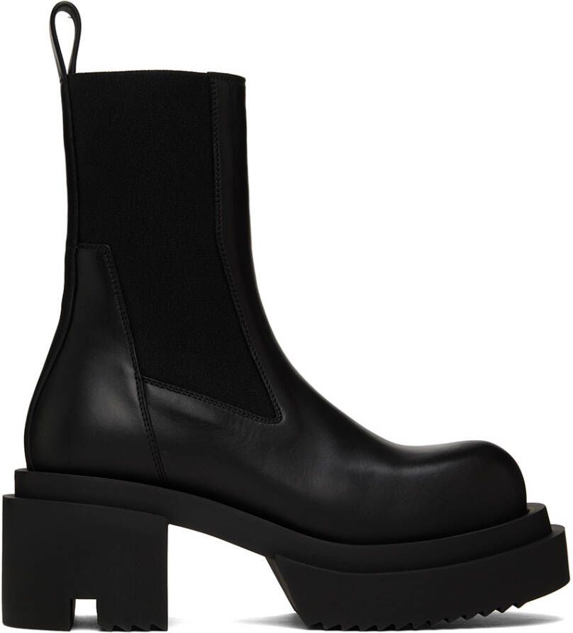Rick Owens Black Beatle Bogun Boots - Picture 3