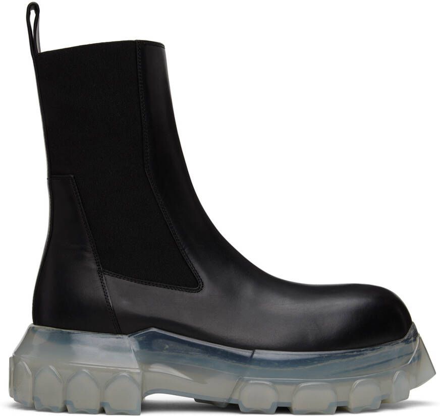 Rick Owens Black Beatle Bozo Tractor Boots - Picture 5