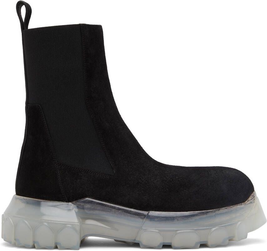 Rick Owens Black Beatle Bozo Tractor Boots