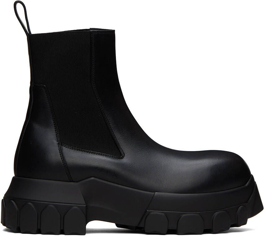 Rick Owens Black Beatle Bozo Tractor Boots - Picture 4