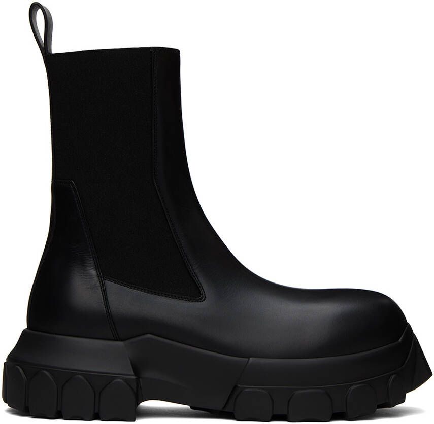 Rick Owens Black Beatle Bozo Tractor Boots - Picture 5