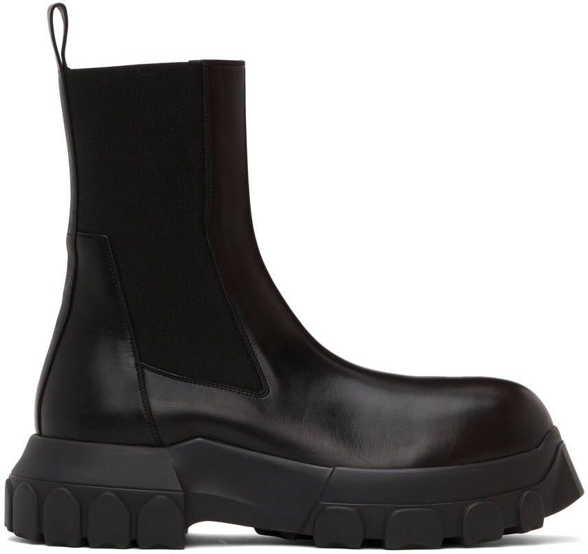 Rick Owens Black Beatle Bozo Tractor Boots - Picture 5