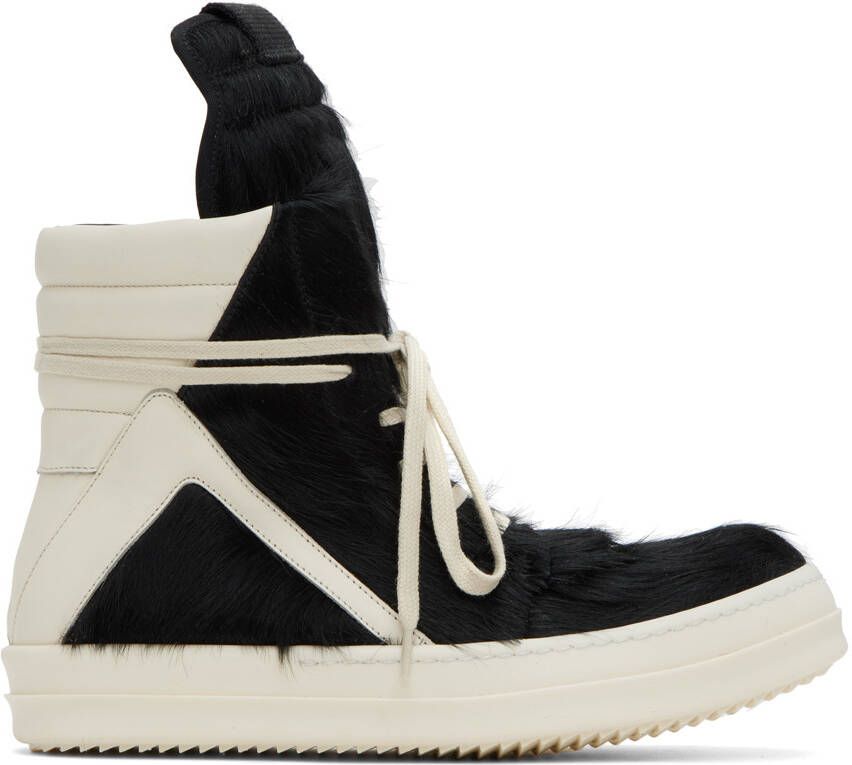 Rick Owens Black Geobasket Sneakers - Picture 8