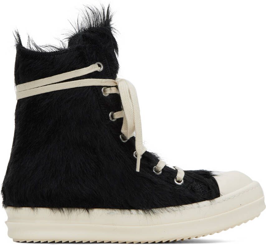 Rick Owens Brown High Sneakers - Picture 3