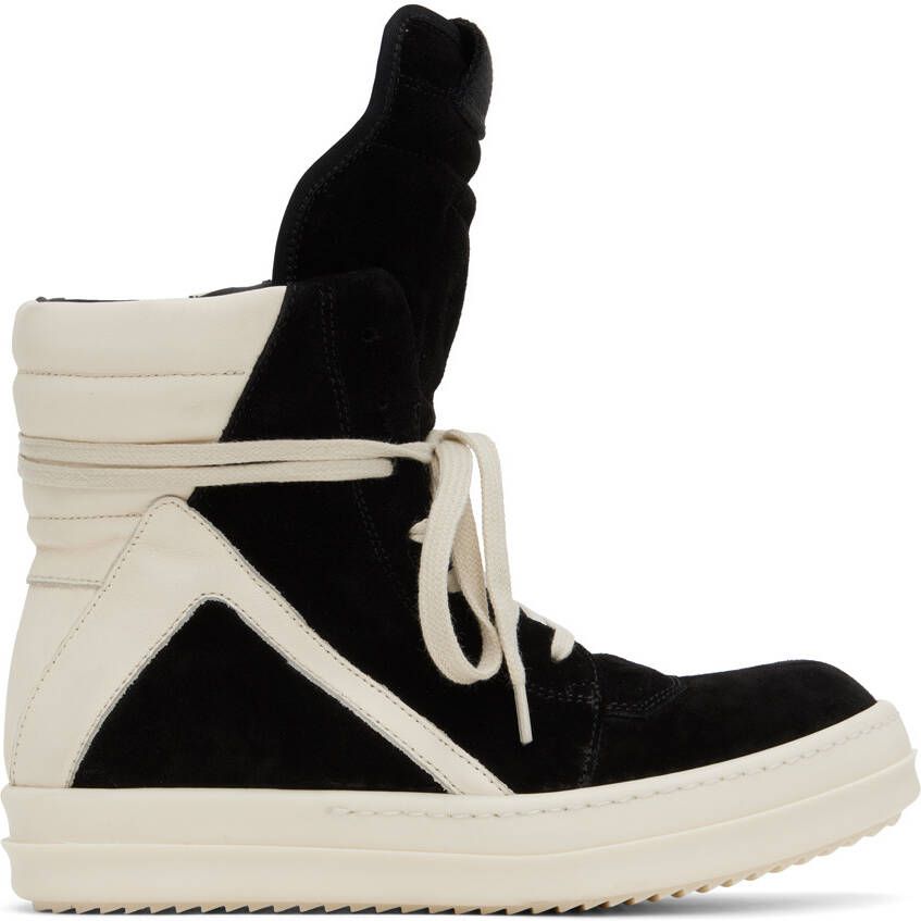 Rick Owens Black Geobasket Sneakers - Picture 5
