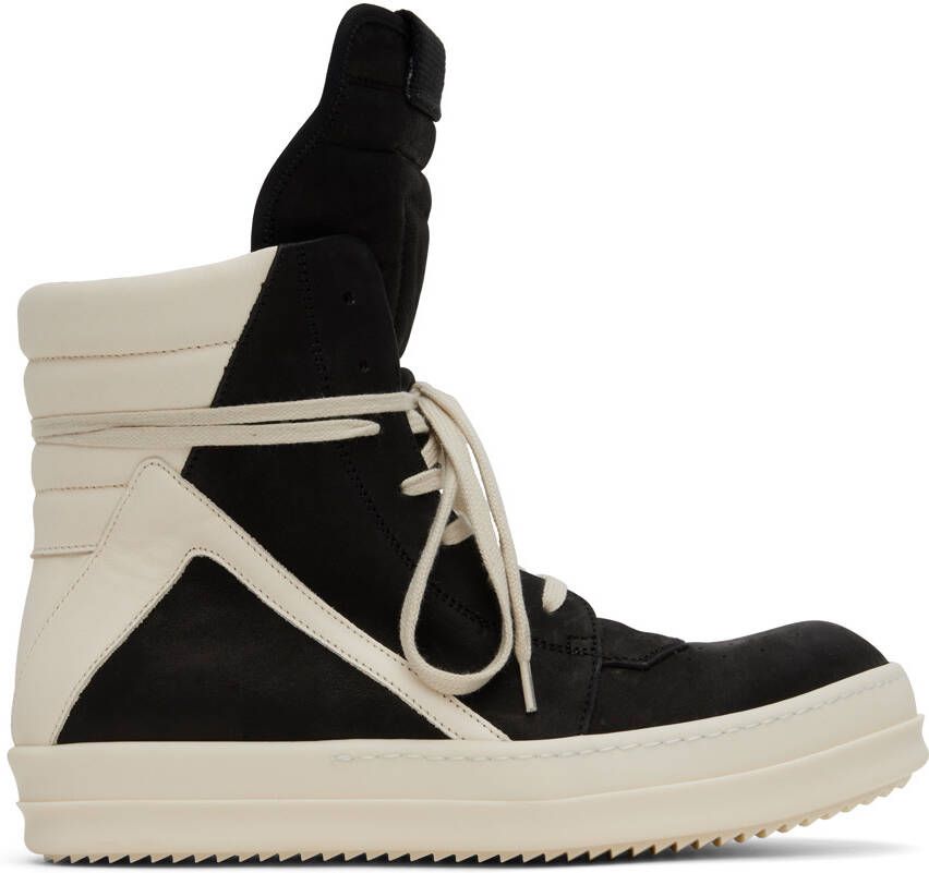 Rick Owens Black Geobasket Sneakers - Picture 3