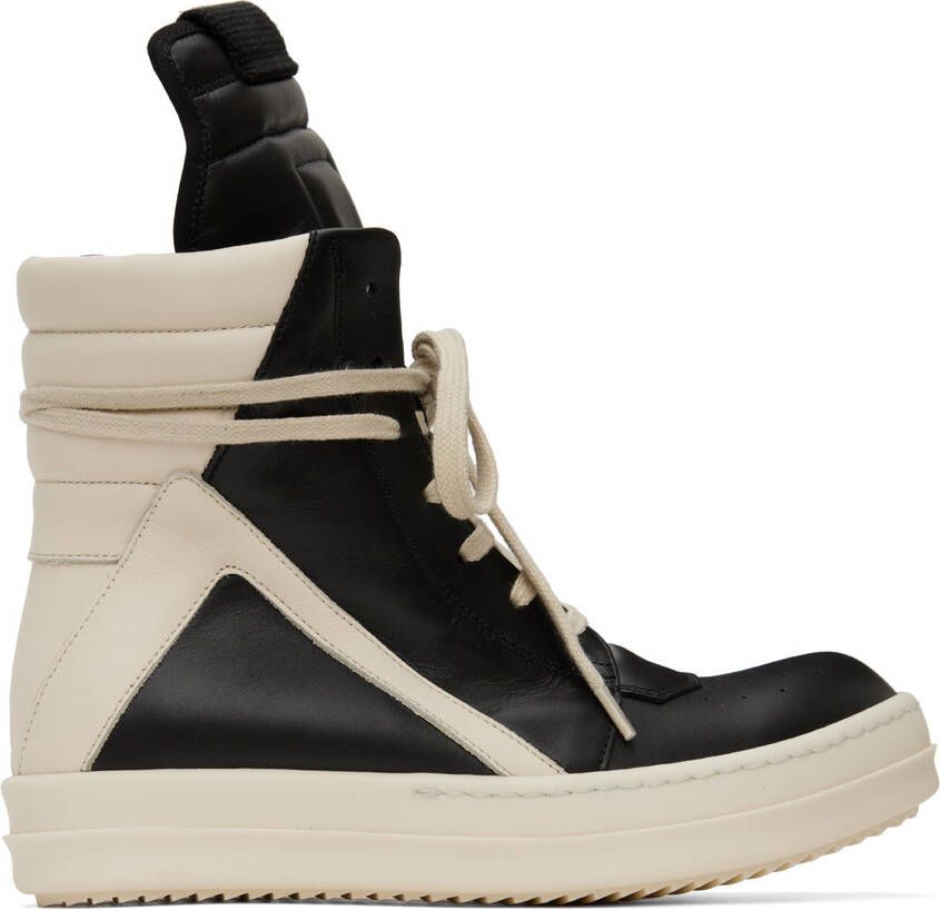 Rick Owens Black Geobasket Sneakers - Picture 5