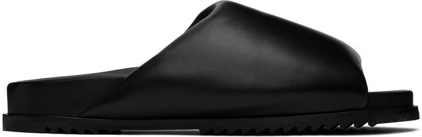 Rick Owens Black Granola Slides - Picture 5