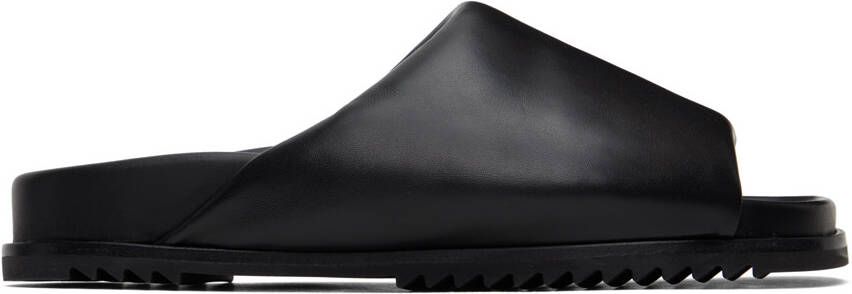 Rick Owens Black Granolas Slides - Picture 5