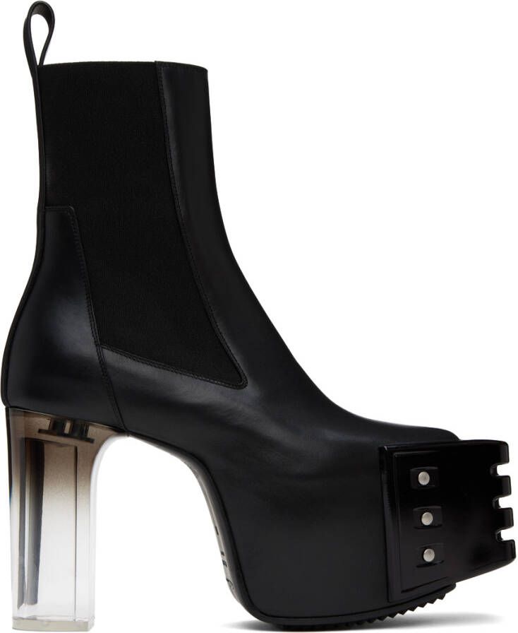 Rick Owens Black Grilled Boots - Picture 4