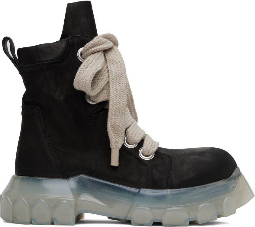 Rick Owens Black Jumbo Laced Bozo Tractor Boots - Picture 5
