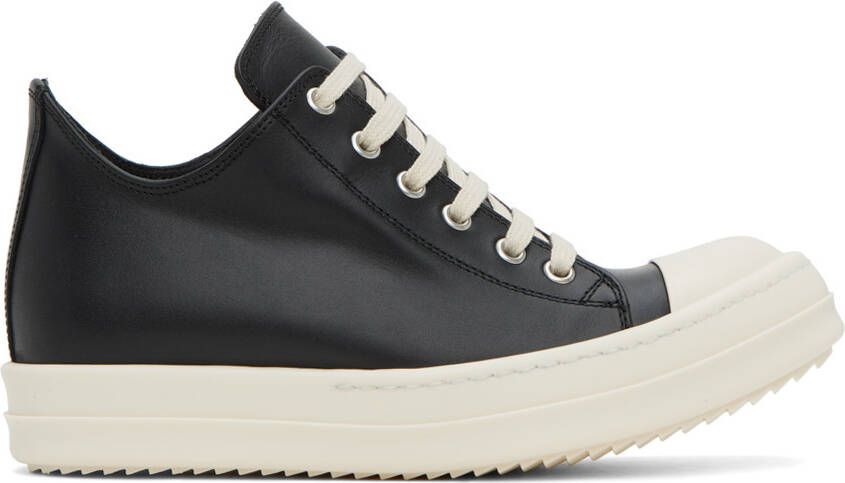 Rick Owens Black Low Sneakers - Picture 5