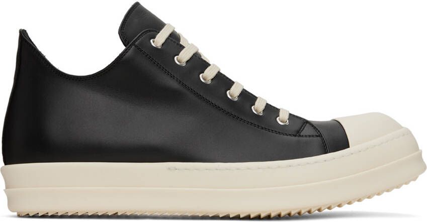 Rick Owens Black Low Sneakers - Picture 2