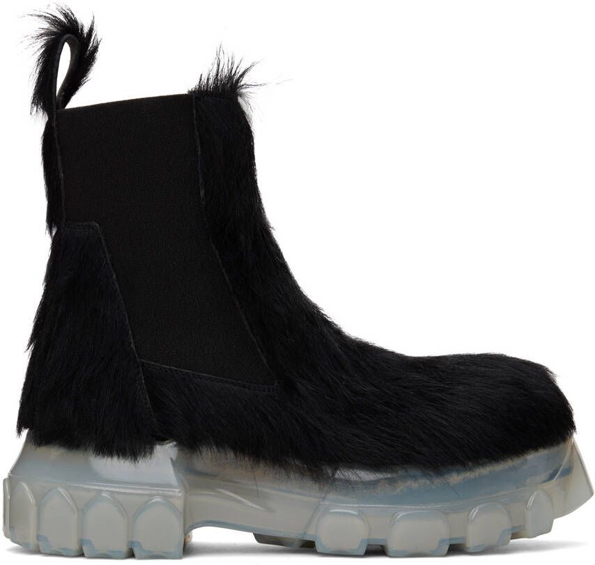 Rick Owens Black Platform Beatle Boots