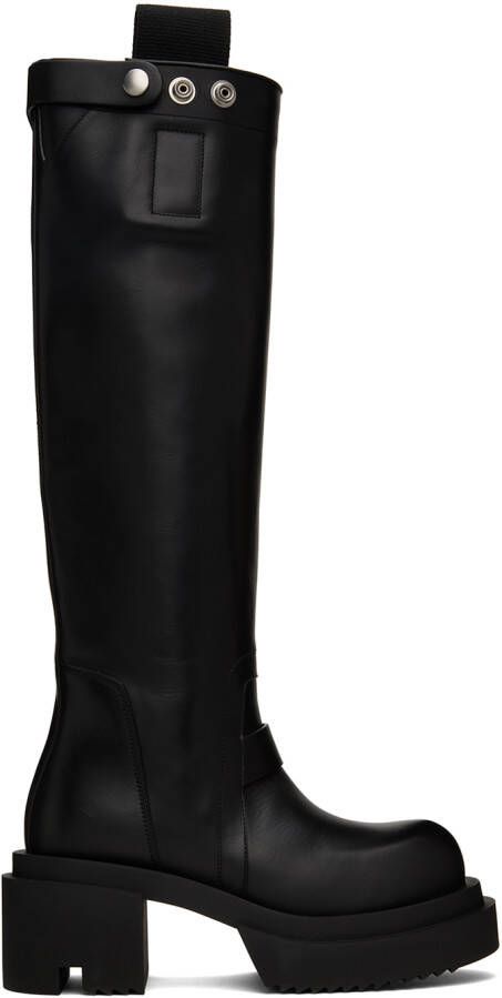 Rick Owens Black Pull On Bogun Boots