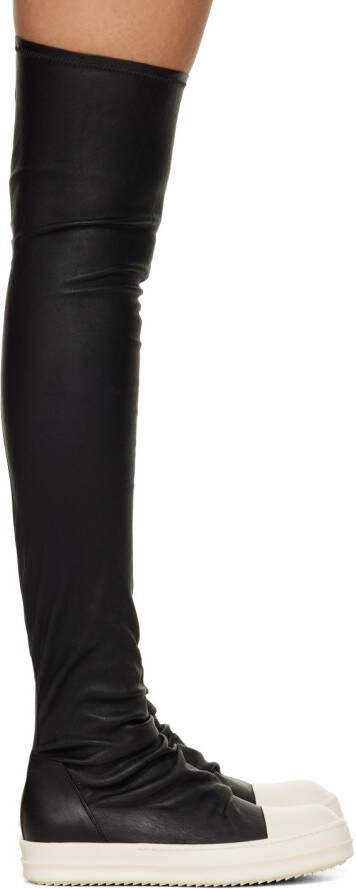 Rick Owens Black Stocking Sneaks Boots - Picture 3