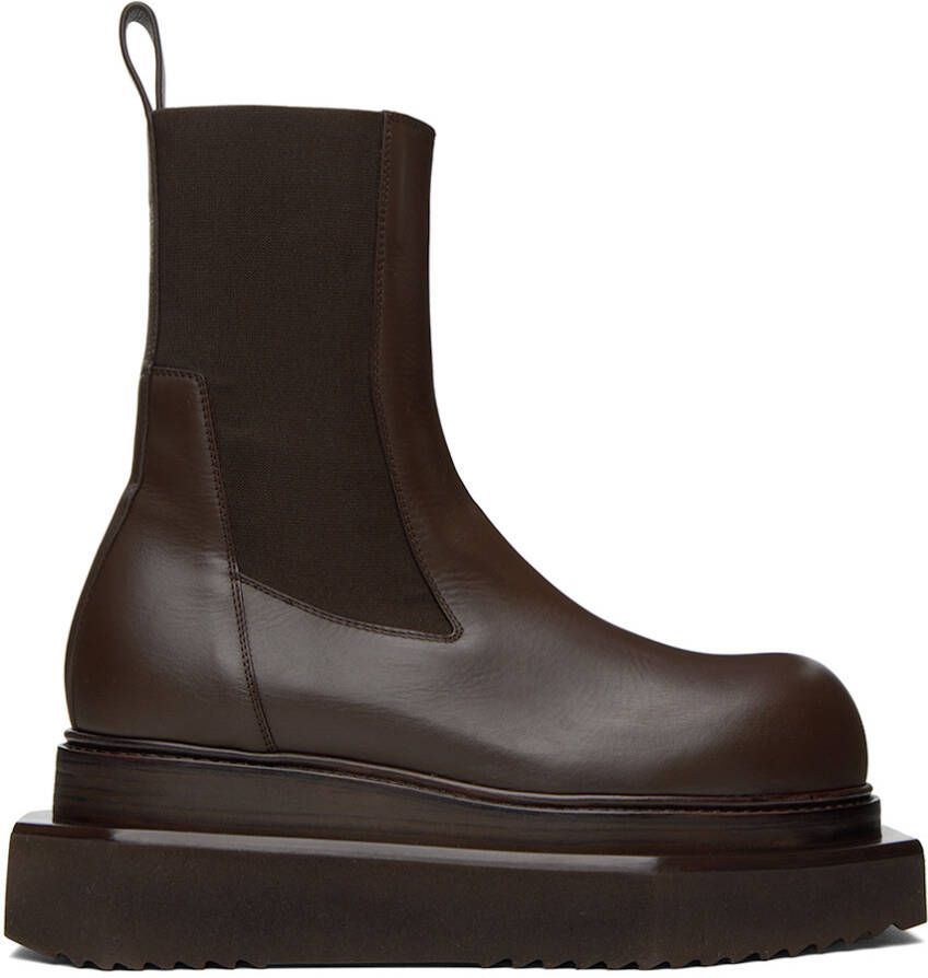 Rick Owens Brown Beatle Turbo Cyclops Boots