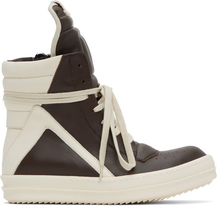 Rick Owens Brown Geobasket Sneakers - Picture 5