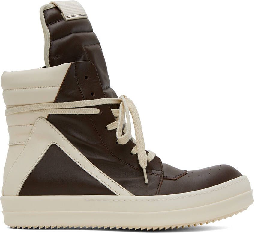 Rick Owens Brown Geobasket Sneakers - Picture 4