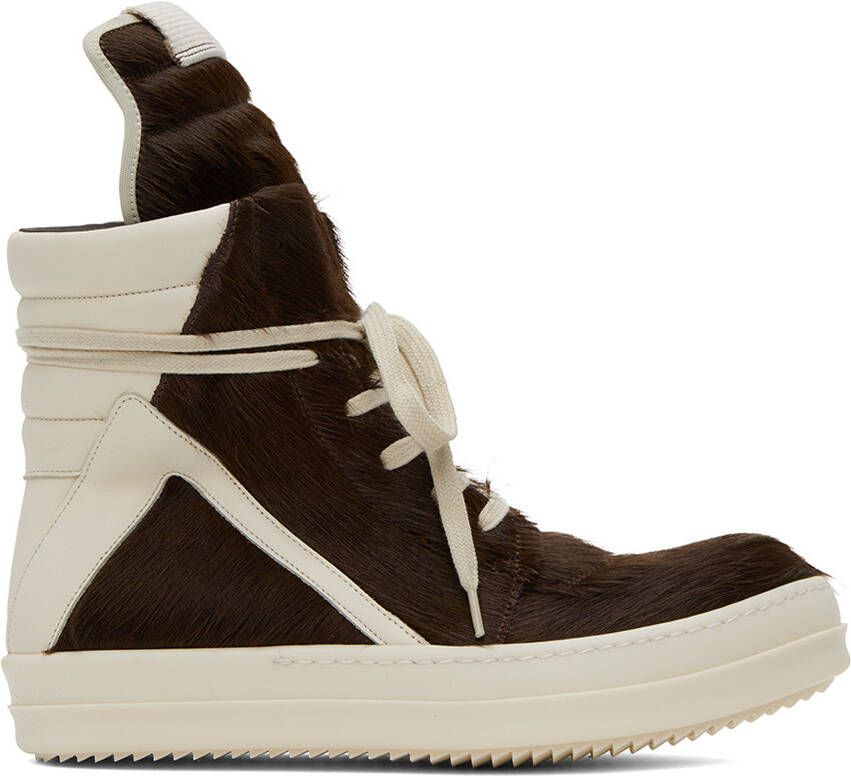 Rick Owens Brown Geobasket Sneakers - Picture 5