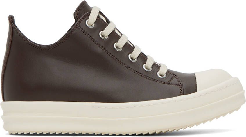 Rick Owens Brown Low Sneakers - Picture 5