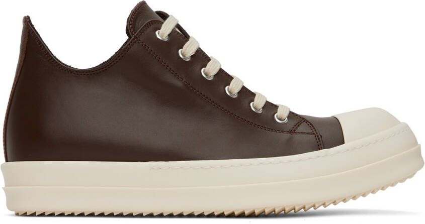 Rick Owens Brown Low Sneakers - Picture 5