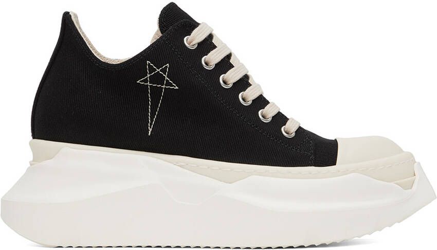 Rick Owens DRKSHDW Black & White Abstract Low Sneakers - Picture 5