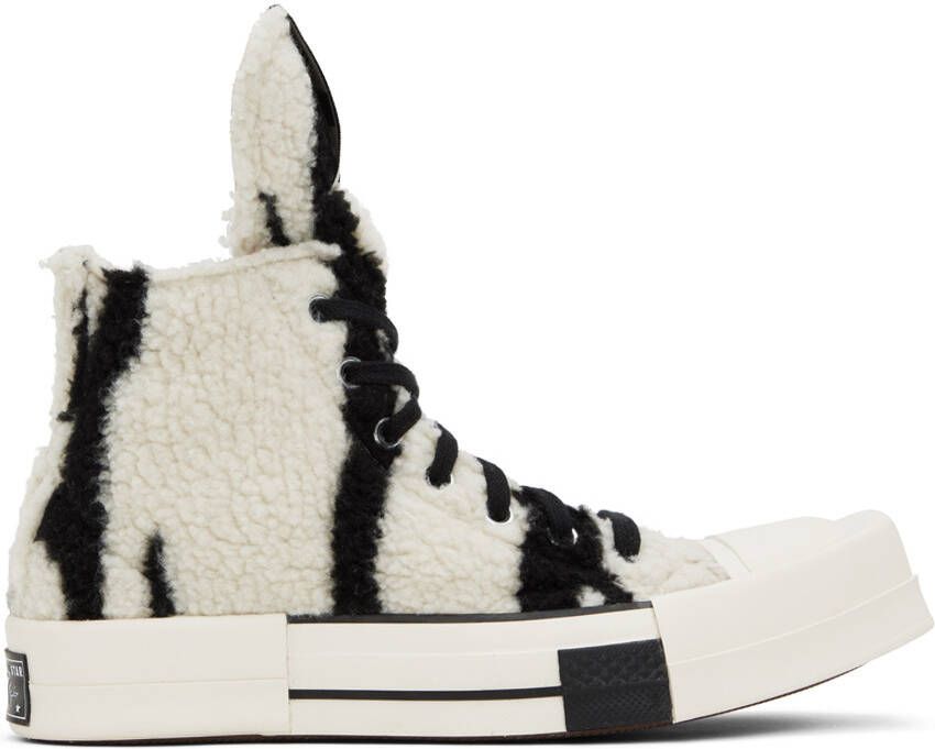 Rick Owens DRKSHDW Black & White Converse Edition Turbodrk Sneakers - Picture 3