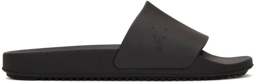 Rick Owens DRKSHDW Black Rubber Slides - Picture 3