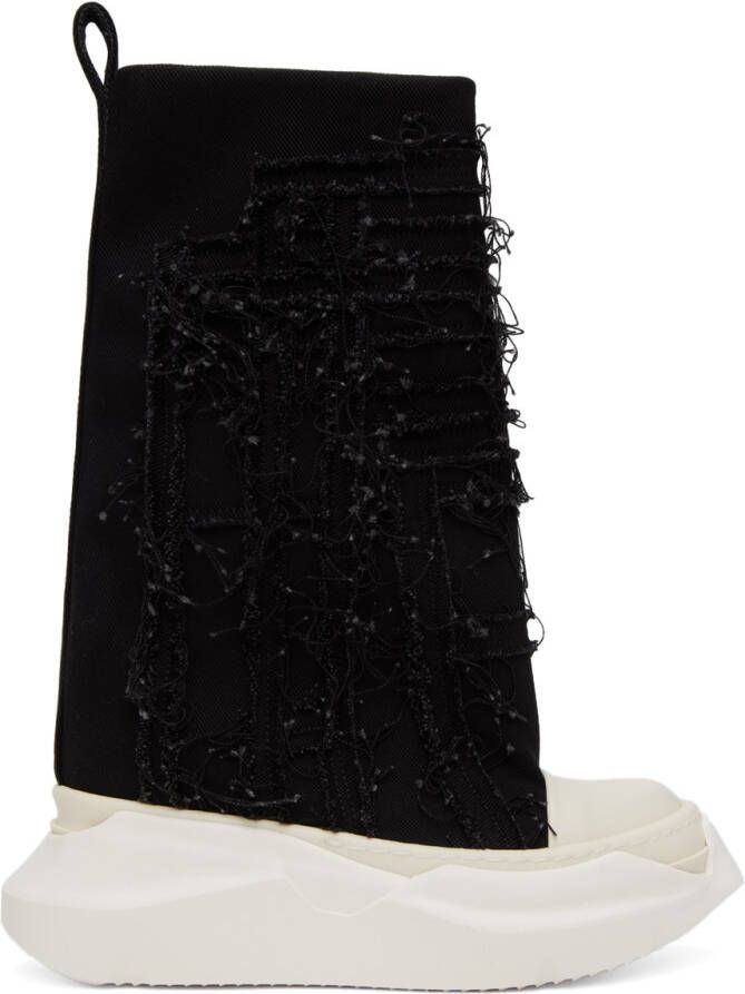 Rick Owens DRKSHDW Black Slashed Fogachine Boots