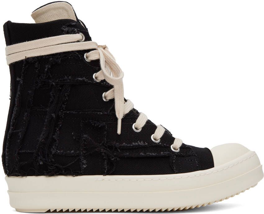 Rick Owens DRKSHDW Black Slashed Sneakers - Picture 5