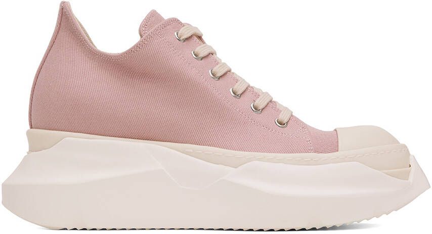 Rick Owens DRKSHDW Pink Abstract Denim Sneakers - Picture 5