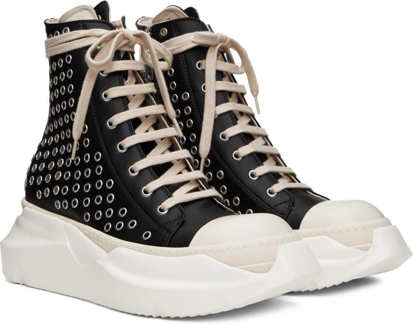 Rick Owens DRKSHDW Black Abstract Sneakers - Picture 2