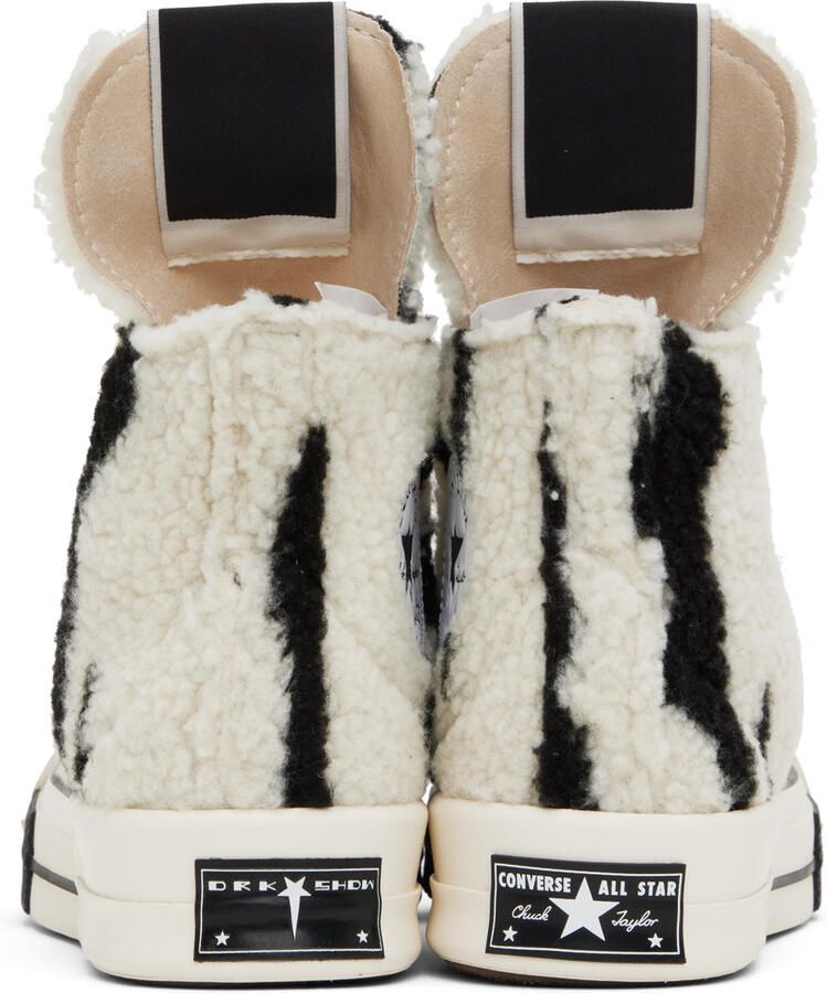 Rick Owens DRKSHDW Black & White Converse Edition Turbodrk Sneakers - Picture 5