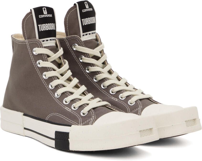 Rick Owens DRKSHDW Gray Converse Edition TURBODRK Chuck 70 Sneakers